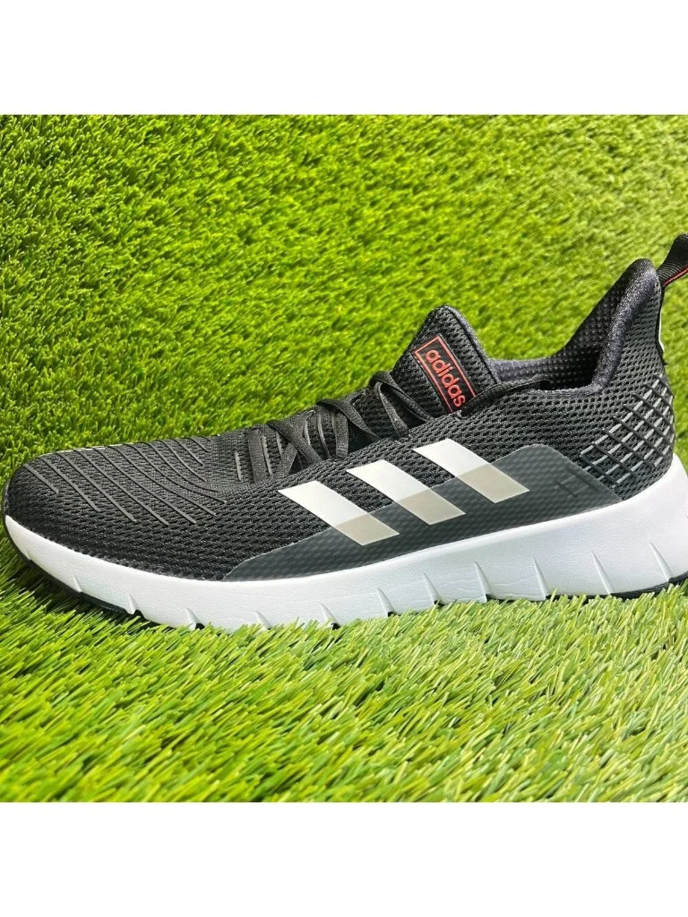 Adidas Asweego Mens Size 13 Black White Athletic Running Walking Shoes Sneakers